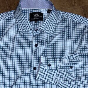 WRK Performance Dress Shirt Men's Size 16.5 Blue